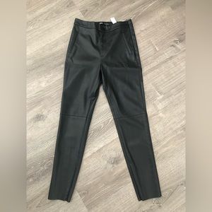 NWT Zara | High Rise Faux Leather Legging
